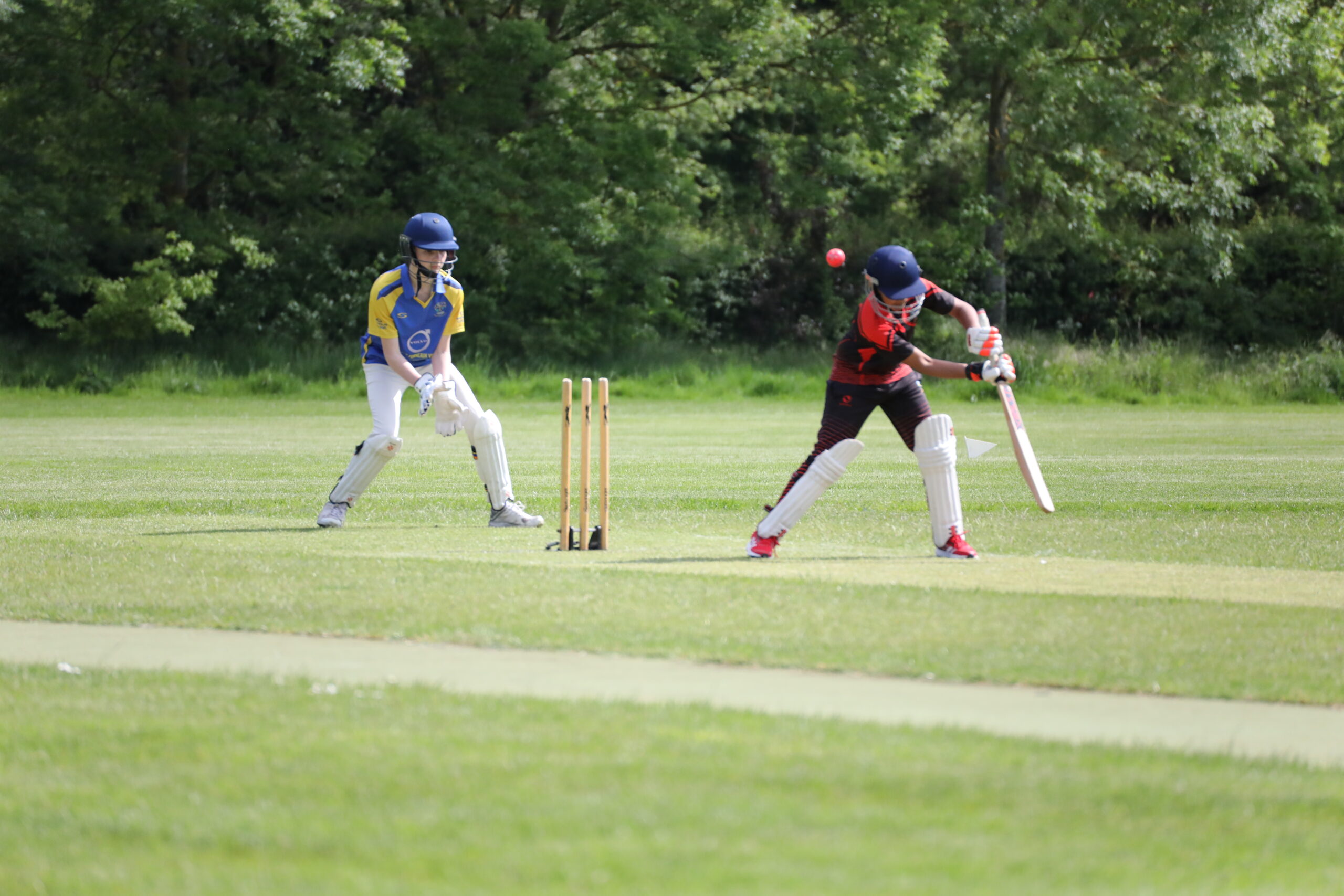 Tali Hatcher batting for Guildford City Cricket Youth Project against Pirbright CC